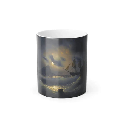 Ivan Konstantinovich Aivazovsky (1817-1900) GIBRALTAR BY NIGHT - oil on canvas 1844 - Color Changing Mug 11oz 11oz - Go Mug Yourself