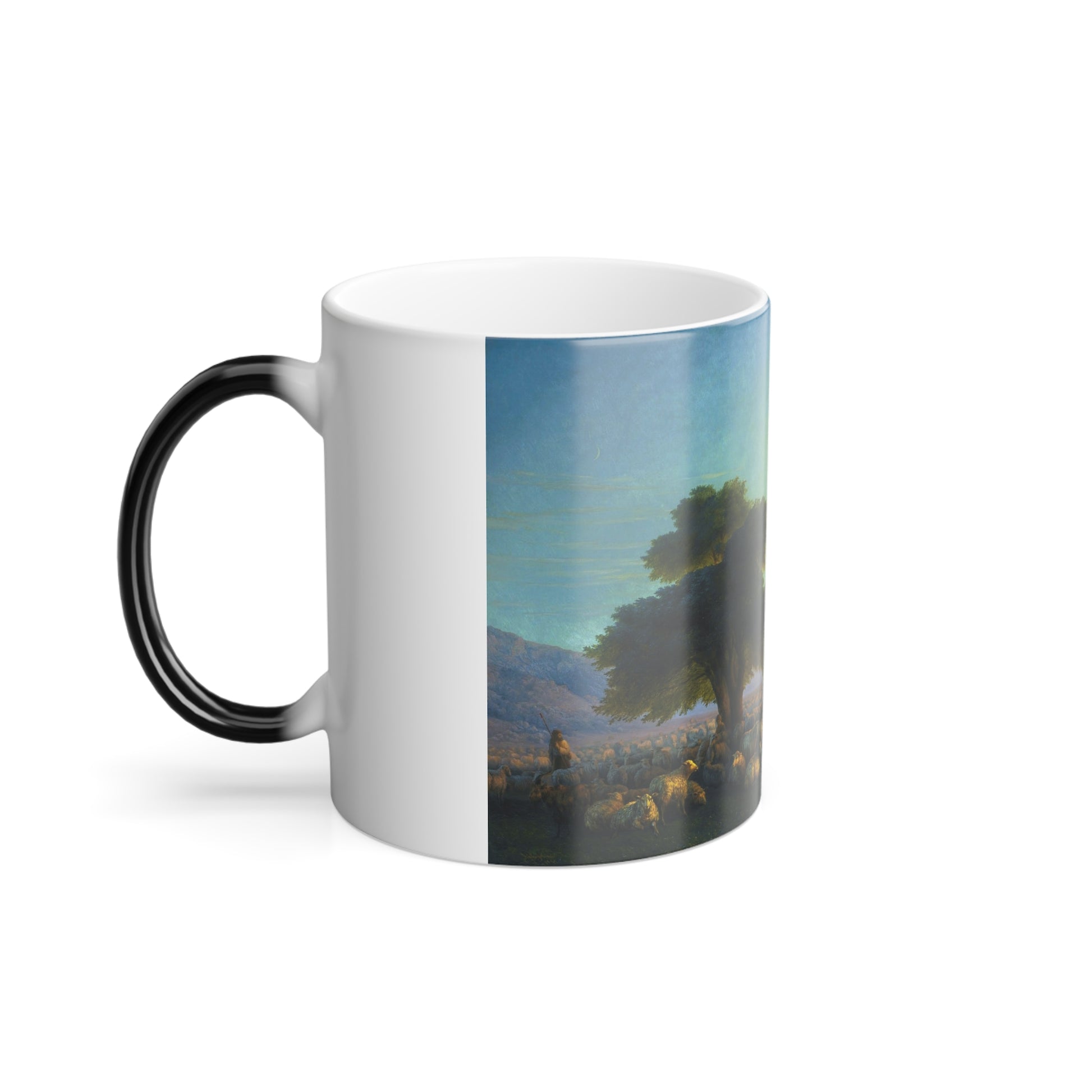 Ivan Konstantinovich Aivazovsky (1817-1900) Shepherds With Their Flock At Sunset - 1859 - Color Changing Mug 11oz-Go Mug Yourself