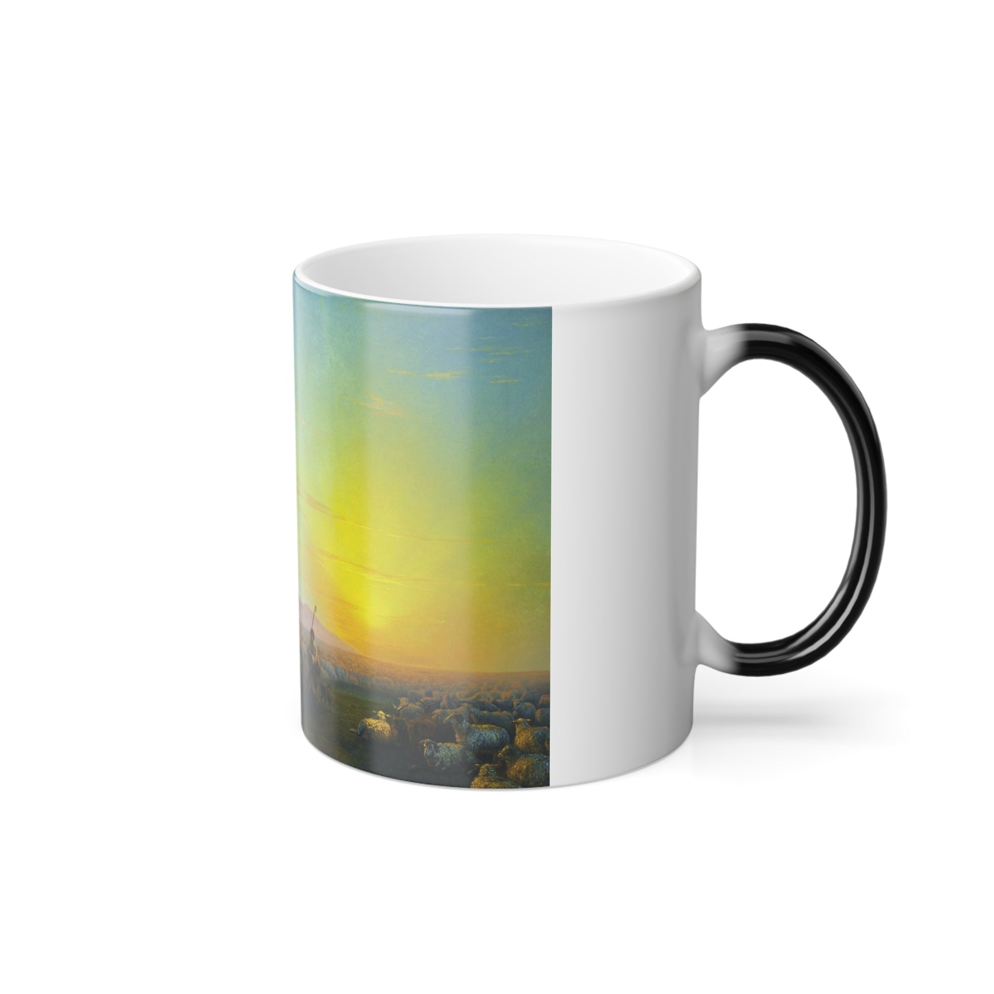 Ivan Konstantinovich Aivazovsky (1817-1900) Shepherds With Their Flock At Sunset - 1859 - Color Changing Mug 11oz-Go Mug Yourself