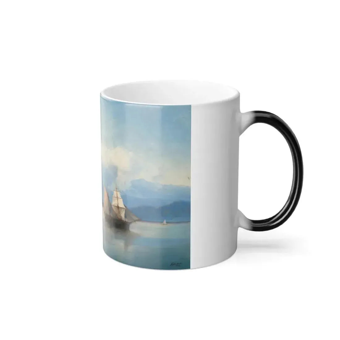 Ivan Konstantinovich Aivazovsky (1817-1900) Ships before the Caucasian coast - 1889 - Color Changing Mug 11oz - Go Mug Yourself