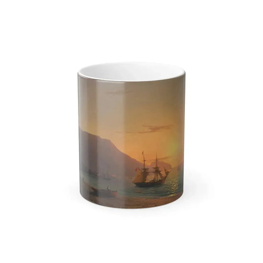 Ivan Konstantinovich Aivazovsky(1817-1900) SUNSET, CRIMEA - oil on panel 1865 - Color Changing Mug 11oz 11oz - Go Mug Yourself