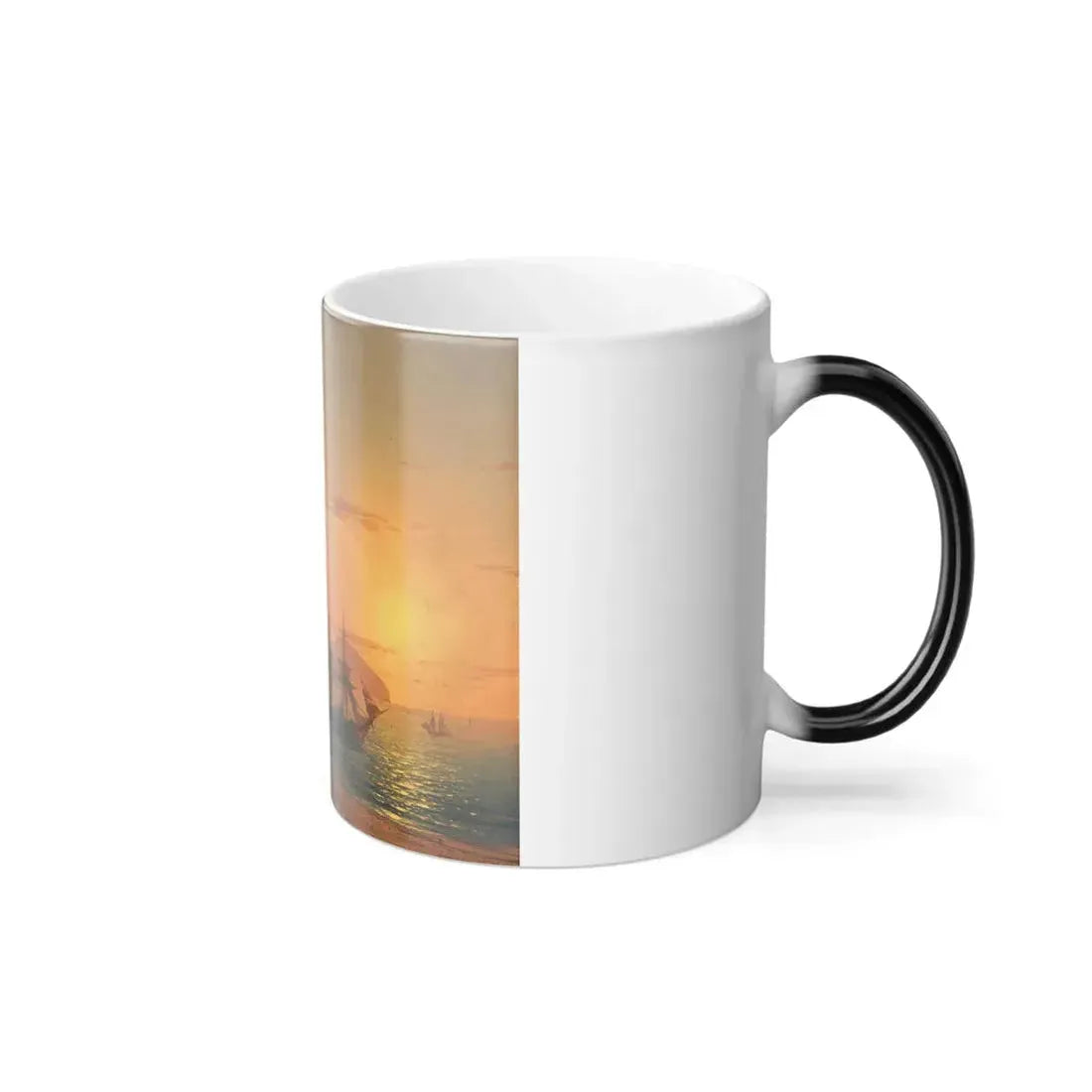 Ivan Konstantinovich Aivazovsky(1817-1900) SUNSET, CRIMEA - oil on panel 1865 - Color Changing Mug 11oz - Go Mug Yourself