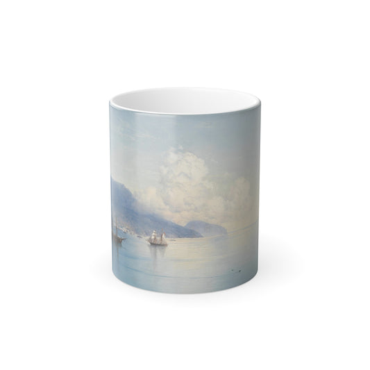 Ivan Konstantinovich Aivazovsky (1817-1900) THE BAY OF YALTA - oil on canvas - Color Changing Mug 11oz-11oz-Go Mug Yourself