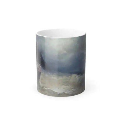 Ivan Konstantinovich Aivazovsky (1817-1900) The Survivor - oil on canvas - Color Changing Mug 11oz 11oz - Go Mug Yourself