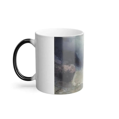 Ivan Konstantinovich Aivazovsky (1817-1900) The Survivor - oil on canvas - Color Changing Mug 11oz - Go Mug Yourself