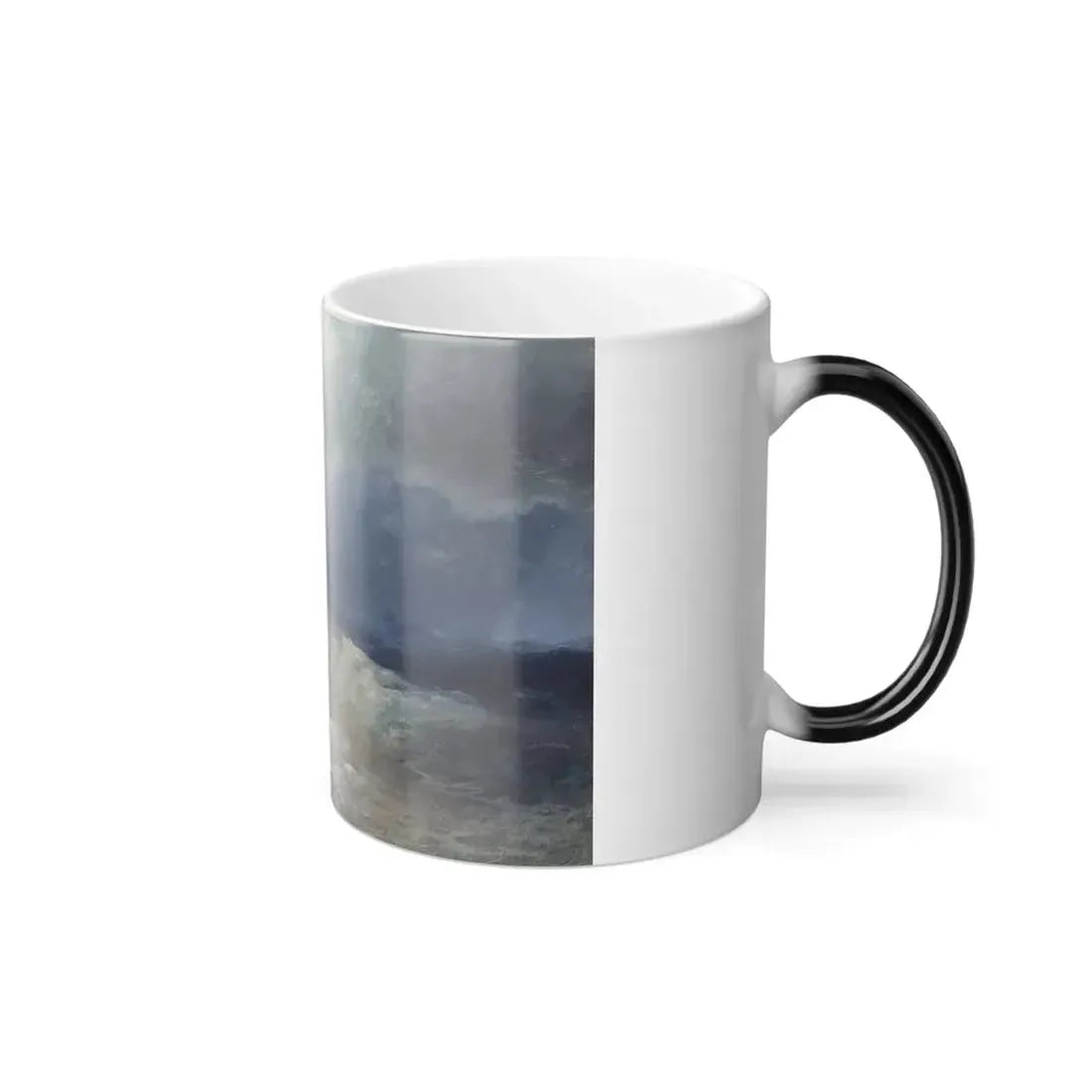 Ivan Konstantinovich Aivazovsky (1817-1900) The Survivor - oil on canvas - Color Changing Mug 11oz - Go Mug Yourself