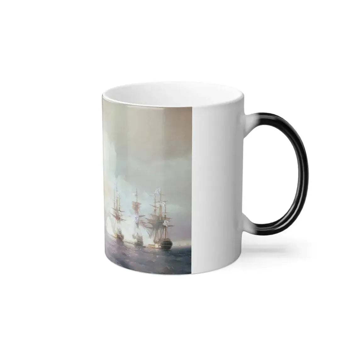 Ivan Konstantinovich Aivazovsky (1917-1900) Crimea War - Russian and Turkish ships at the Battle of Sino-0 - Color Changing Mug 11oz - Go Mug Yourself
