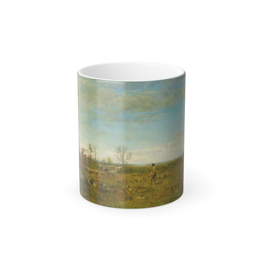 Ivan Pokhitonov (1850-1923) Hunters in Pont Long - oil on panel 1890 - Color Changing Mug 11oz-11oz-Go Mug Yourself