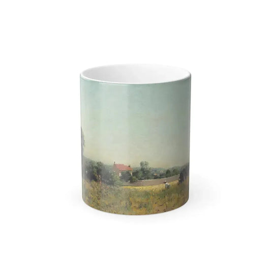 Ivan Pokhitonov (1850-1923) In the fields, France - Oil on Panel 1882 1 - Color Changing Mug 11oz 11oz - Go Mug Yourself