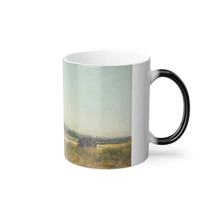 Ivan Pokhitonov (1850-1923) In the fields, France - Oil on Panel 1882 1 - Color Changing Mug 11oz - Go Mug Yourself