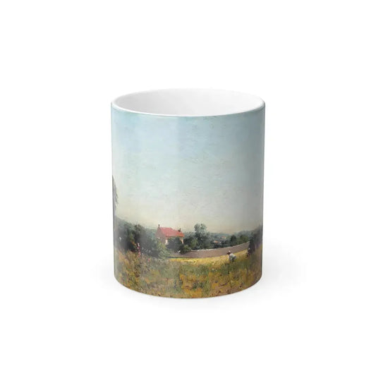 Ivan Pokhitonov (1850-1923) In the fields, France - Oil on Panel 1882 - Color Changing Mug 11oz 11oz - Go Mug Yourself