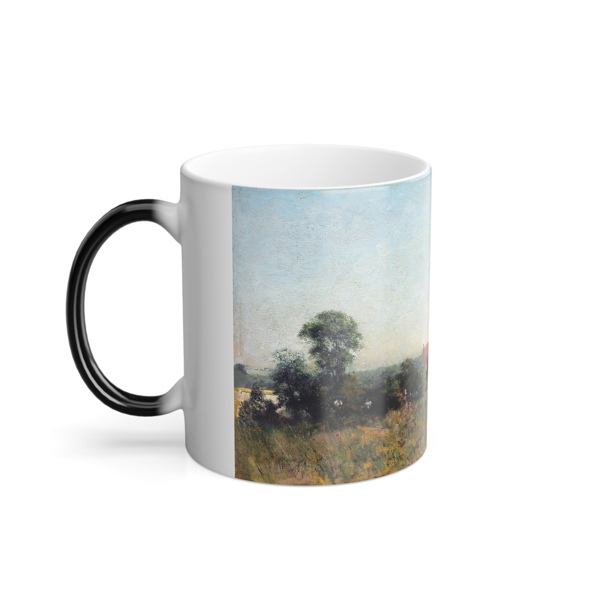 Ivan Pokhitonov (1850-1923) In the fields, France - Oil on Panel 1882 - Color Changing Mug 11oz-Go Mug Yourself