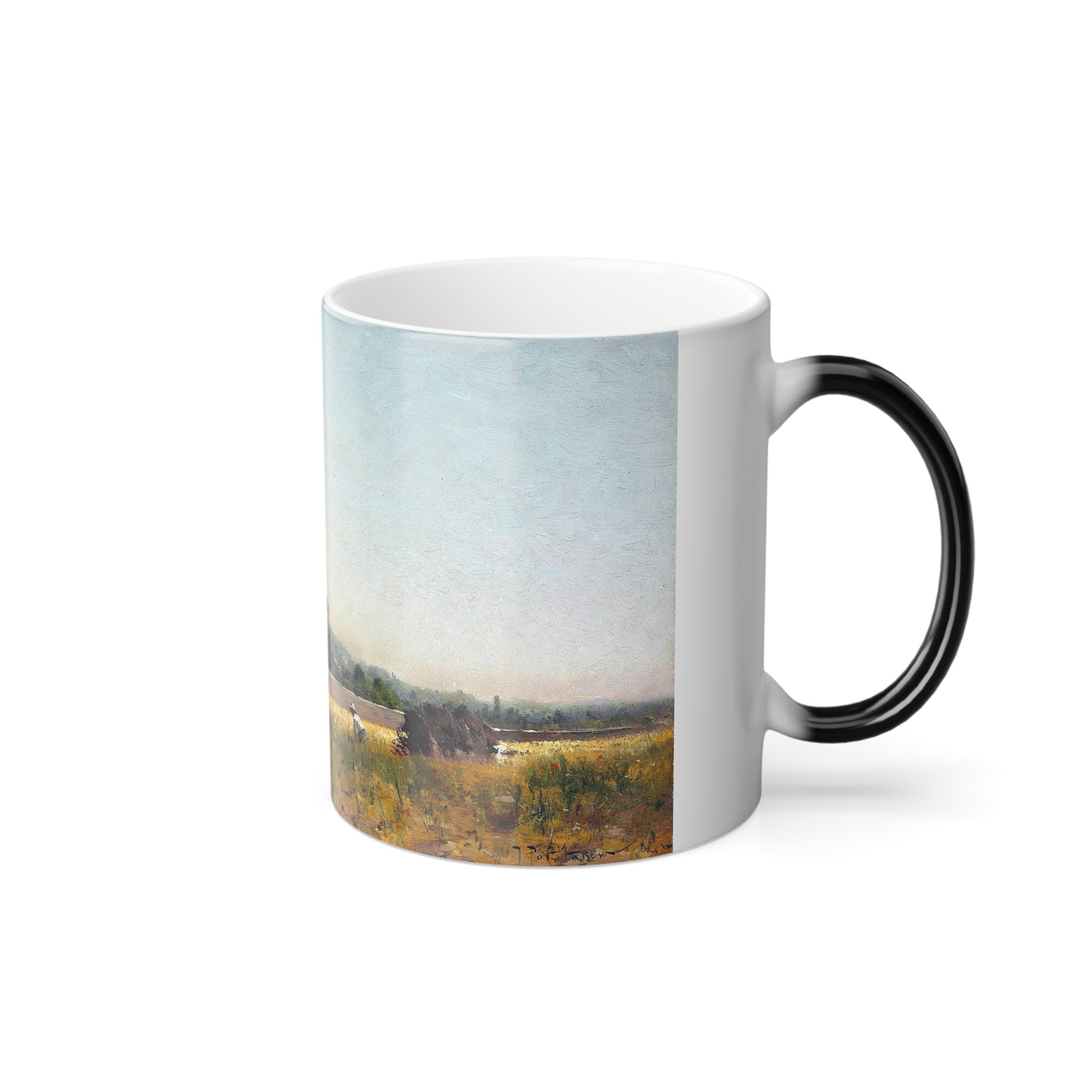 Ivan Pokhitonov (1850-1923) In the fields, France - Oil on Panel 1882 - Color Changing Mug 11oz-Go Mug Yourself