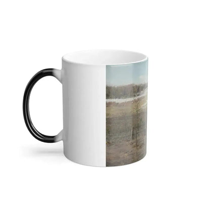 Ivan Pokhitonov (1850-1923) In the Kitchen Garden spreading manure, Zhabovshizna Minsk province April 19-0 - Color Changing Mug 11oz - Go Mug Yourself