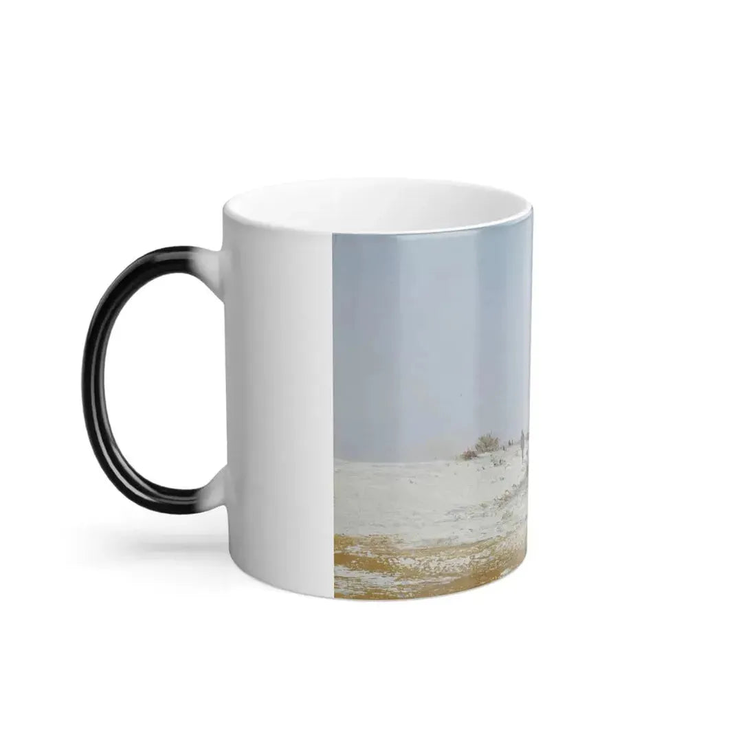 Ivan Pokhitonov (1850-1923) Man Walking his Dog - Oil on Panel - Color Changing Mug 11oz - Go Mug Yourself