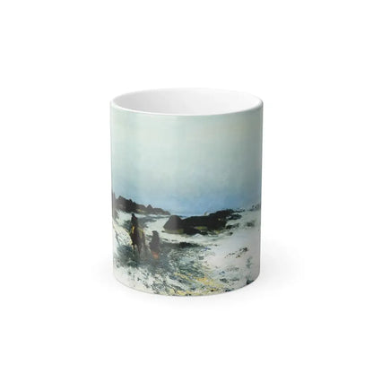 Ivan Pokhitonov (1850-1923) Winter Twilight in Ukraine - Oil on panel 1890's - Color Changing Mug 11oz 11oz - Go Mug Yourself
