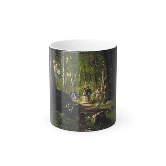 Ivan Shishkin (1832-1898) a walk in the forest - 1869 - Color Changing Mug 11oz 11oz - Go Mug Yourself