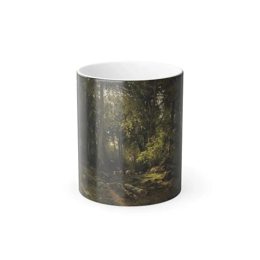 Ivan Shishkin (1832-1898) herd in the forest - 1864 - Color Changing Mug 11oz 11oz - Go Mug Yourself