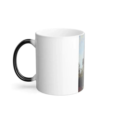 Ivan Shishkin (1832-1898) little house in dusseldorf - 1856 - Color Changing Mug 11oz - Go Mug Yourself