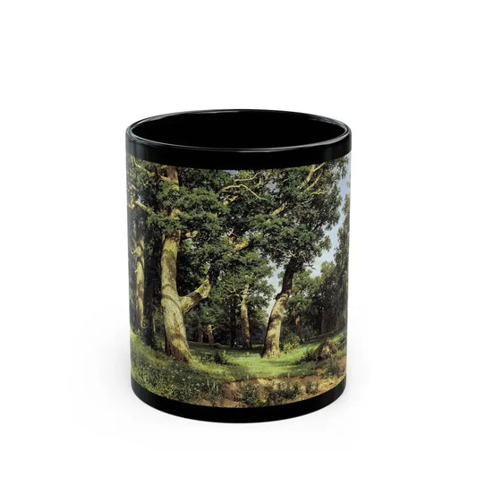 Ivan Shishkin (1832-1898) oak-grove - 1887 - Black Coffee Mug 11oz - Go Mug Yourself