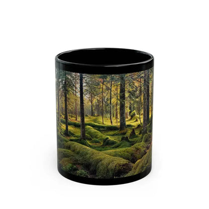 Ivan Shishkin (1832-1898) Old Fallen Trees - Black Coffee Mug 11oz - Go Mug Yourself