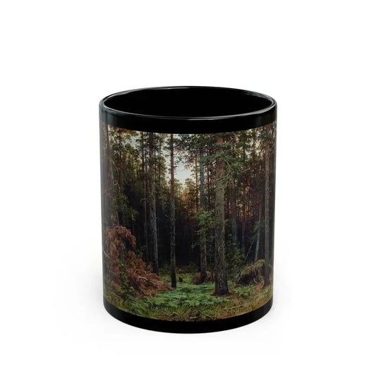 Ivan Shishkin (1832-1898) Pine forest - 1885 - Black Coffee Mug 11oz - Go Mug Yourself