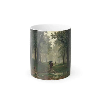 Ivan Shishkin (1832-1898) Rain in an oak forest - 1891 - Color Changing Mug 11oz 11oz - Go Mug Yourself