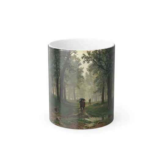 Ivan Shishkin (1832-1898) Rain in an oak forest - 1891 - Color Changing Mug 11oz 11oz - Go Mug Yourself
