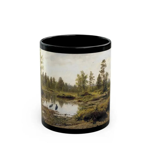 Ivan Shishkin (1832-1898) Swamp - Marshy Woodlands - Black Coffee Mug 11oz - Go Mug Yourself