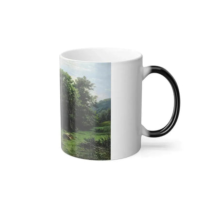 Ivan Shishkin (1832-1898)  Swiss landscape - 1866 - Color Changing Mug 11oz - Go Mug Yourself