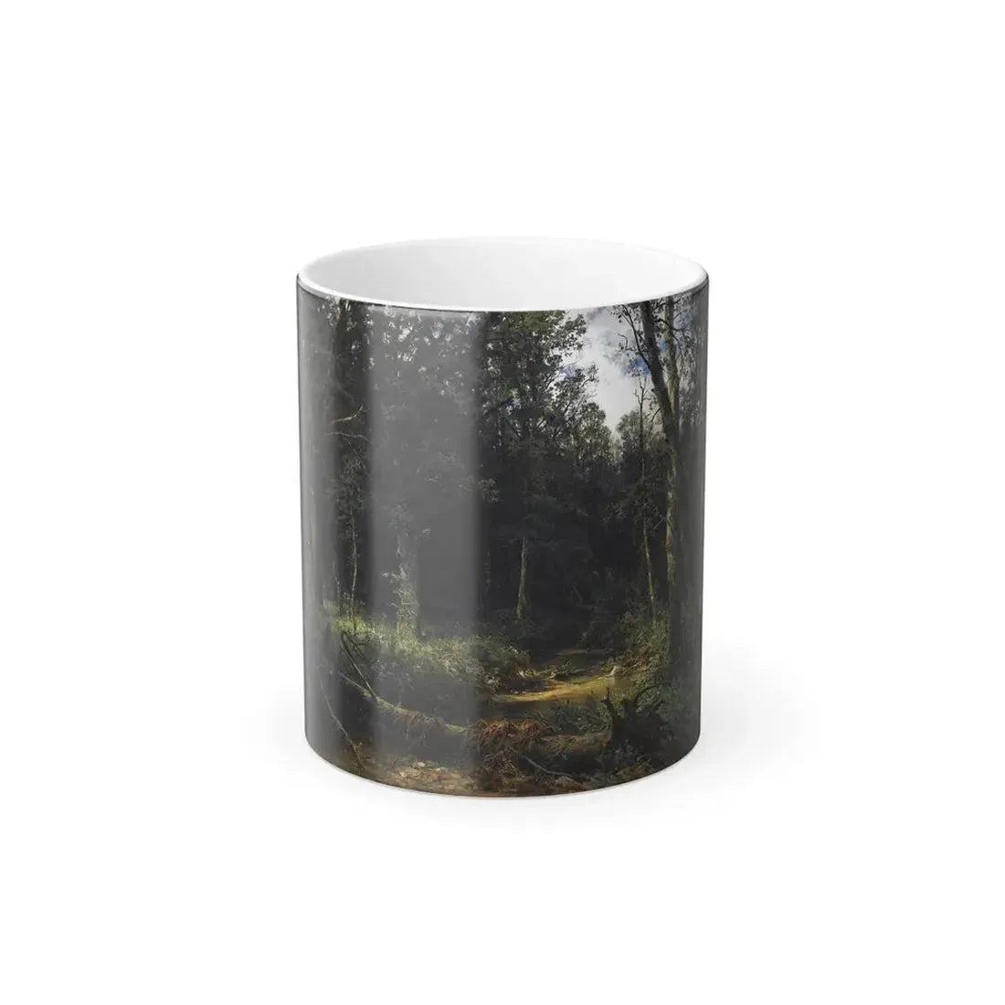 Ivan Shishkin (1832-1898) The Dark Wood - oil on canvas 1876 - Color Changing Mug 11oz 11oz - Go Mug Yourself