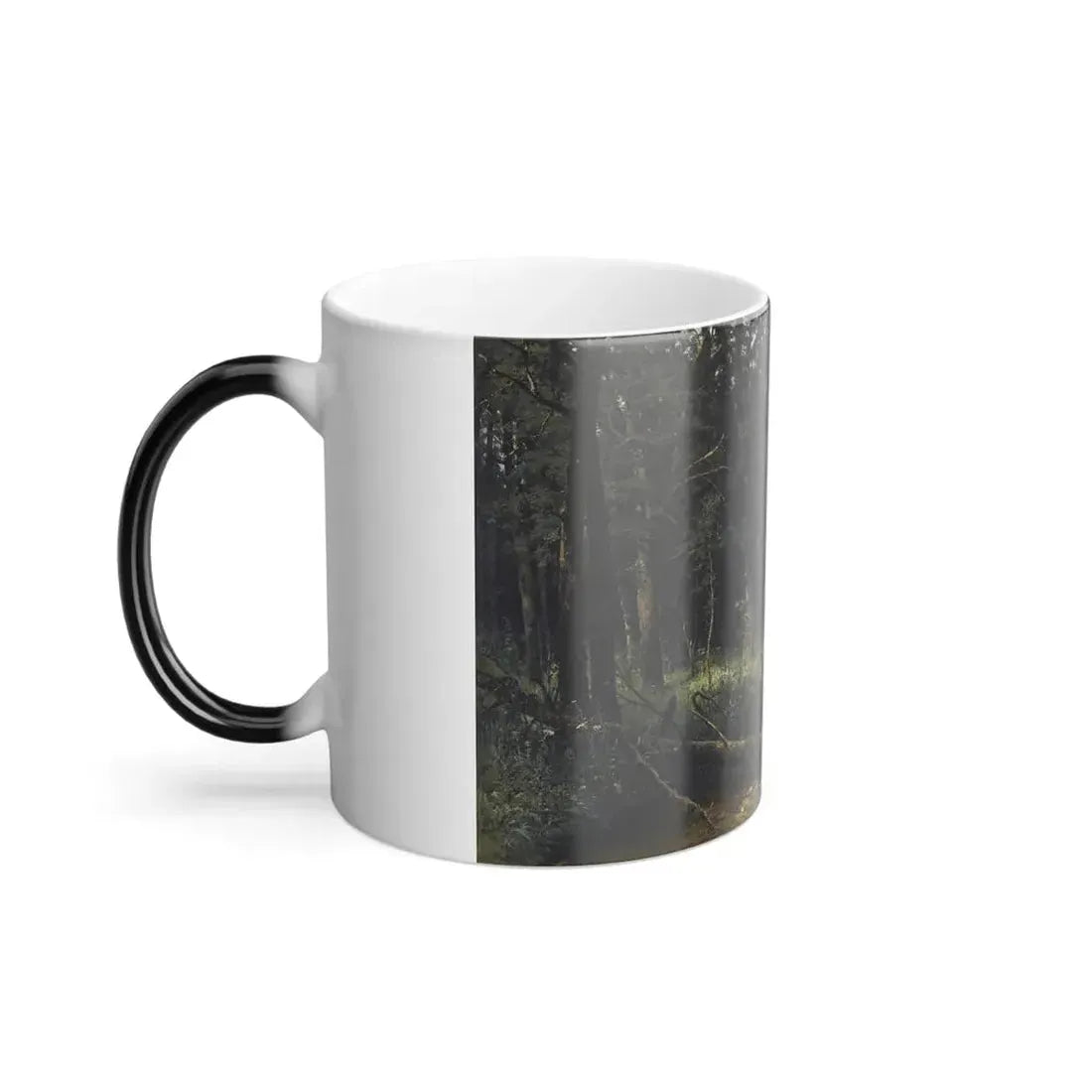 Ivan Shishkin (1832-1898) The Dark Wood - oil on canvas 1876 - Color Changing Mug 11oz - Go Mug Yourself
