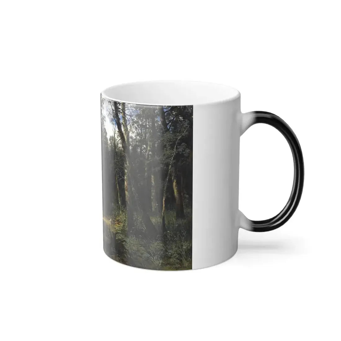 Ivan Shishkin (1832-1898) The Dark Wood - oil on canvas 1876 - Color Changing Mug 11oz - Go Mug Yourself
