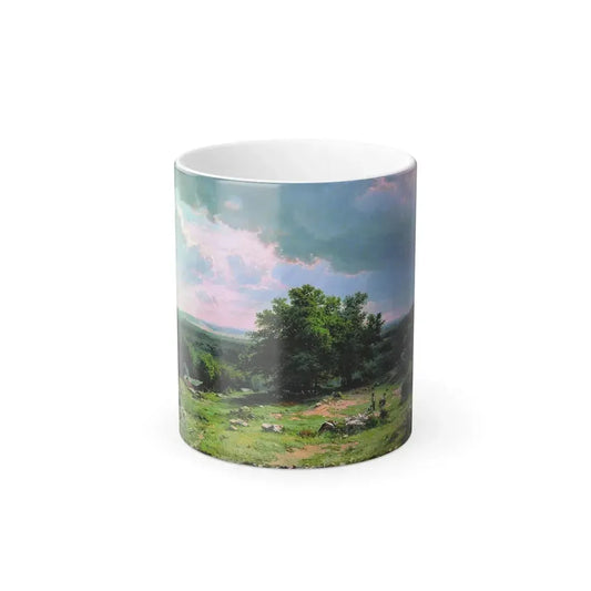 Ivan Shishkin (1832-1898) View near Dusseldorf - 1865 - Color Changing Mug 11oz 11oz - Go Mug Yourself