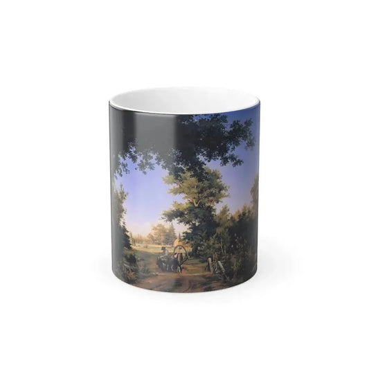 Ivan Shishkin (1832-1898) View on the Outskirts of St Petersburg - Color Changing Mug 11oz 11oz - Go Mug Yourself