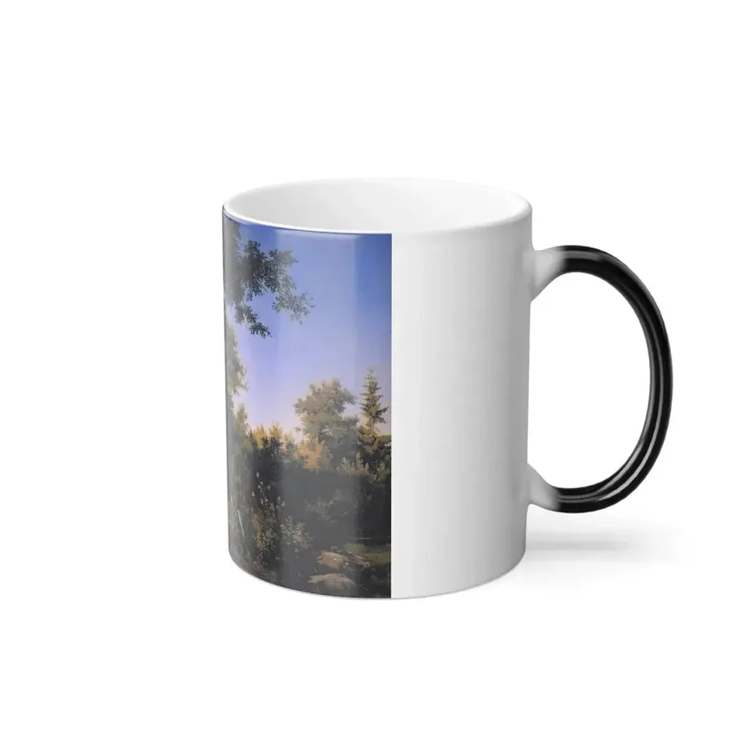 Ivan Shishkin (1832-1898) View on the Outskirts of St Petersburg - Color Changing Mug 11oz - Go Mug Yourself