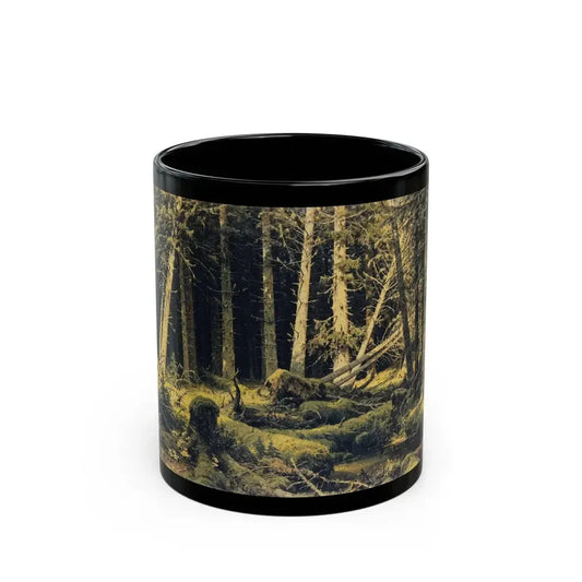 Ivan Shishkin (1832-1898) Wind-Fallen Trees - Black Coffee Mug 11oz - Go Mug Yourself