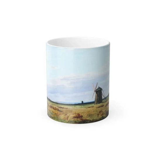 Ivan Shishkin (1832-1898) windmill in the field - 1861 - Color Changing Mug 11oz 11oz - Go Mug Yourself