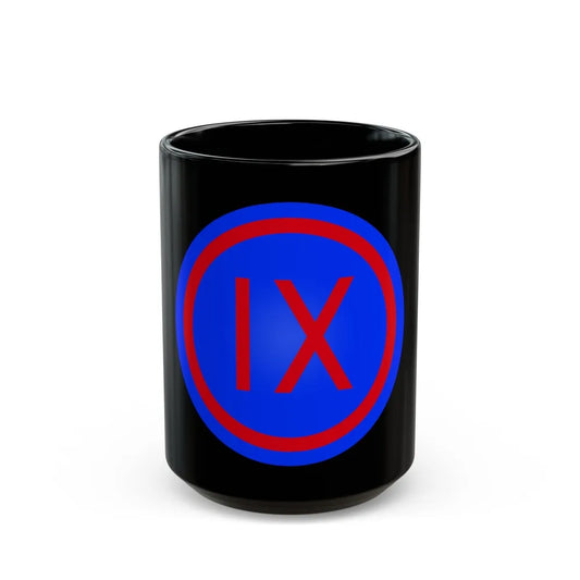 IX Corps (U.S. Army) Black Coffee Mug-15oz-Go Mug Yourself