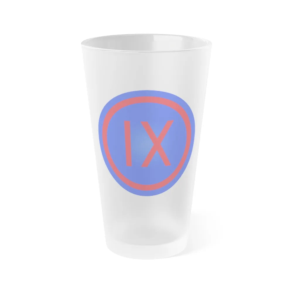 IX Corps (U.S. Army) Frosted Pint Glass 16oz-Go Mug Yourself