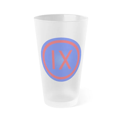 IX Corps (U.S. Army) Frosted Pint Glass 16oz-Go Mug Yourself