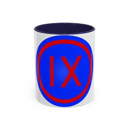 IX Corps (U.S. Army) Accent Coffee Mug 11oz Navy - Go Mug Yourself