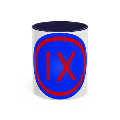 IX Corps (U.S. Army) Accent Coffee Mug 11oz Navy - Go Mug Yourself
