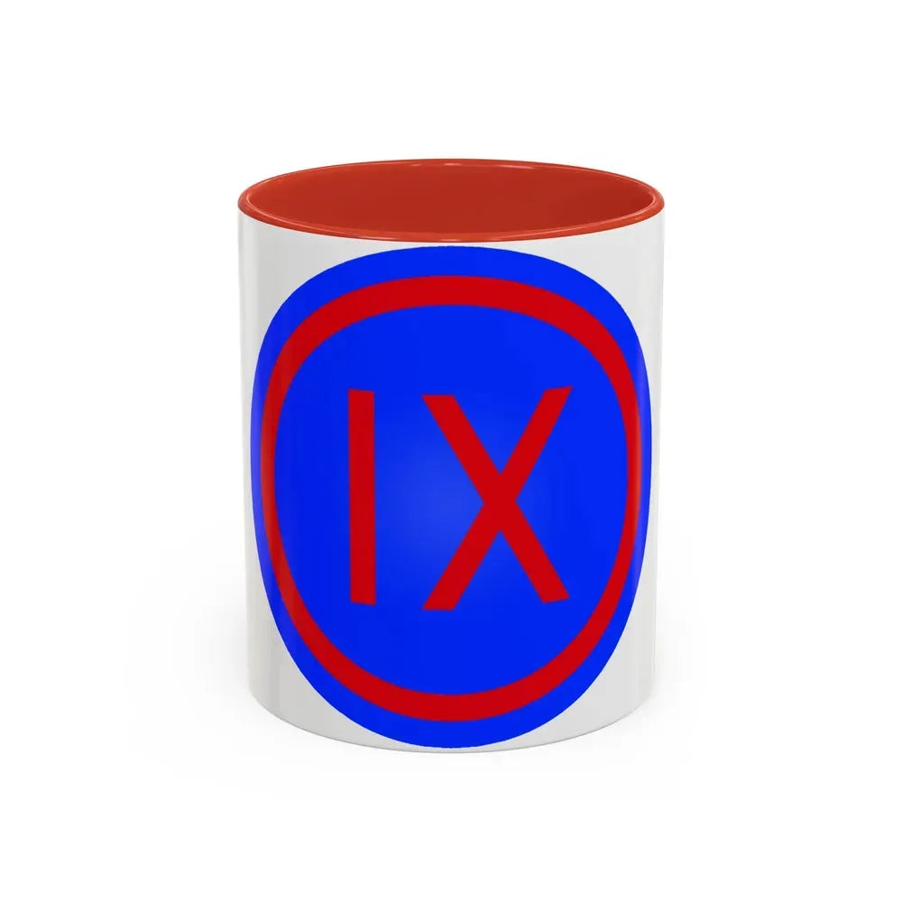 IX Corps (U.S. Army) Accent Coffee Mug 11oz Red - Go Mug Yourself