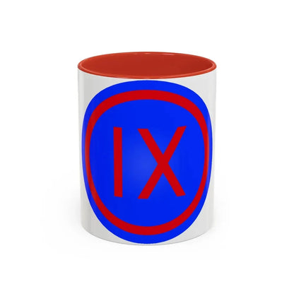 IX Corps (U.S. Army) Accent Coffee Mug 11oz Red - Go Mug Yourself