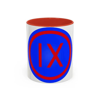 IX Corps (U.S. Army) Accent Coffee Mug 11oz Red - Go Mug Yourself