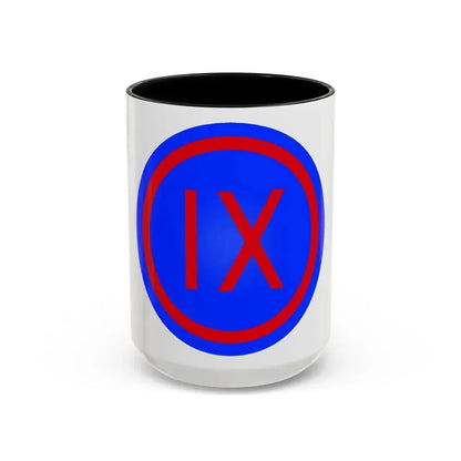 IX Corps (U.S. Army) Accent Coffee Mug 15oz Black - Go Mug Yourself