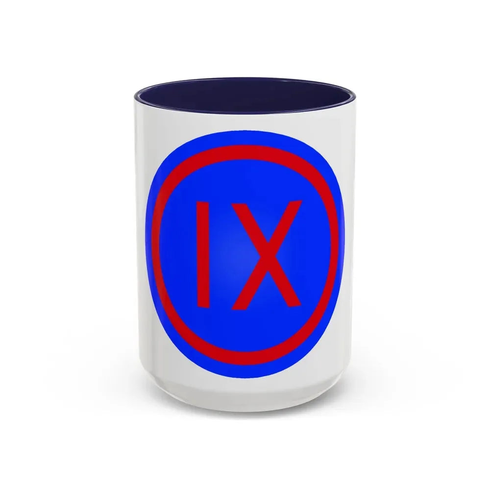 IX Corps (U.S. Army) Accent Coffee Mug 15oz Navy - Go Mug Yourself