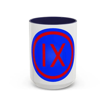 IX Corps (U.S. Army) Accent Coffee Mug 15oz Navy - Go Mug Yourself