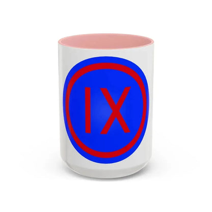 IX Corps (U.S. Army) Accent Coffee Mug 15oz Pink - Go Mug Yourself